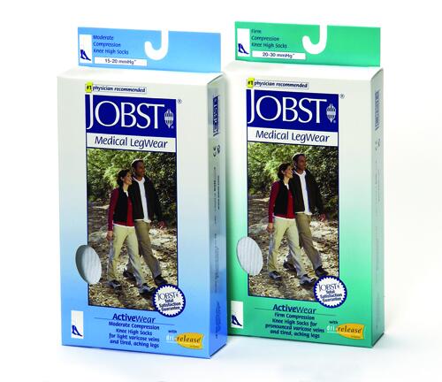 Jobst ActiveWear 15-20 Knee-Hi Socks White Medium